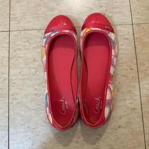 Brand new vintage Coach flats shoes - pink and colorful - size 7 women’s